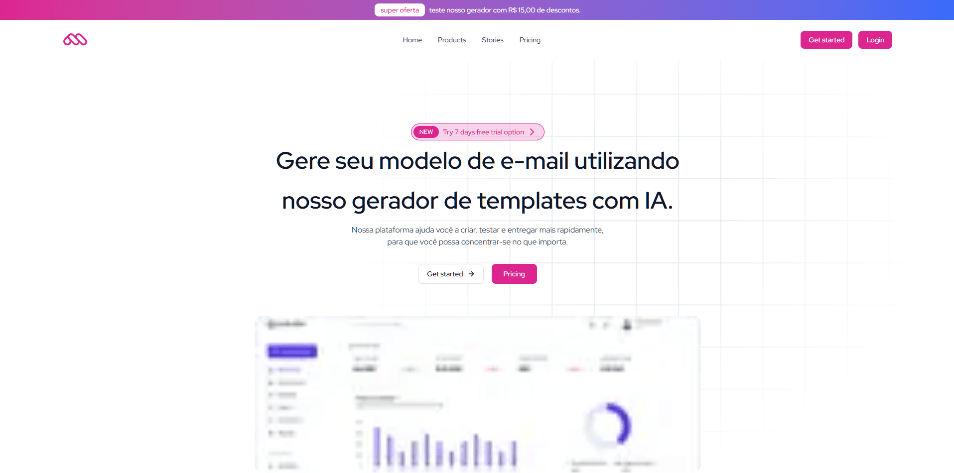 E-mail builder com blocos e IA